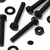 20x Black PP Pan Head Plastic Screws & Bolts M3 x 20mm, Nuts & Washers