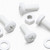 20x White PP Pan Head Plastic Screws & Bolts M8 x 20mm, Nuts & Washers