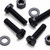 20x Black Pan Head, (PP), M5 x 20mm, Plastic Bolts, Nuts & Washers - Screws