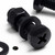 20x Black PP Pan Head Plastic Screws & Bolts M5 x 20mm, Nuts & Washers