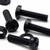 20x Black PP Pan Head Plastic Screws & Bolts M5 x 20mm, Nuts & Washers