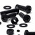 20x Black PP Pan Head Plastic Screws & Bolts M5 x 20mm, Nuts & Washers