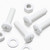 20x White PP Pan Head Plastic Screws & Bolts M5 x 20mm, Nuts & Washers
