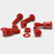 20x Red PP Pan Head Cross Plastic Screws & Bolts M5 x 20mm, Nuts & Washers