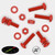 20x Red PP Pan Head Cross Plastic Screws & Bolts M5 x 20mm, Nuts & Washers