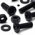 20x Black PP Pan Head Plastic Screws & Bolts M6 x 20mm, Nuts & Washers