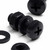 20x Black PP Pan Head Plastic Screws & Bolts M6 x 20mm, Nuts & Washers