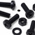 20x Black Pan Head, (PP), M6 x 20mm, Plastic Bolts, Nuts & Washers - Screws