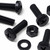 20x Black Pan Head, (PP), M6 x 20 mm, Plastic Bolts, Nuts & Washers - Screws
