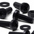 20x Black PP Pan Head Plastic Screws & Bolts M6 x 20mm, Nuts & Washers