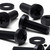 20x Black PP Pan Head Plastic Screws & Bolts M6 x 20mm, Nuts & Washers