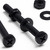 20x Black Pan Head, (PP), M4 x 40 mm, Plastic Bolts, Nuts & Washers - Screws