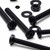 20x Black Pan Head, (PP), M4 x 40 mm, Plastic Bolts, Nuts & Washers - Screws