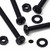 20x Black PP Pan Head Plastic Screws & Bolts M4 x 40mm, Nuts & Washers