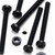 20x Black Pan Head, (PP), M4 x 40mm, Plastic Bolts, Nuts & Washers - Screws