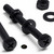 20x Black PP Pan Head Plastic Screws & Bolts M4 x 40mm, Nuts & Washers