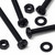 20x Black Pan Head, (PP), M4 x 40 mm, Plastic Bolts, Nuts & Washers - Screws