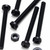 20x Black Pan Head, (PP), M4 x 40mm, Plastic Bolts, Nuts & Washers - Screws