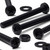 20x Black Pan Head, (PP), M4 x 40mm, Plastic Bolts, Nuts & Washers - Screws