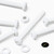 20x White Pan Head, (PP), M6 x 60 mm, Plastic Bolts, Nuts & Washers - Screws