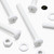 20x White PP Pan Head Plastic Screws & Bolts M6 x 60mm, Nuts & Washers