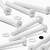 20x White Pan Head, (PP), M6 x 60 mm, Plastic Bolts, Nuts & Washers - Screws