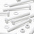 20x White Pan Head, (PP), M6 x 60 mm, Plastic Bolts, Nuts & Washers - Screws
