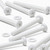 20x White Pan Head, (PP), M6 x 60 mm, Plastic Bolts, Nuts & Washers - Screws