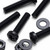 20x Black Pan Head, (PP), M4 x 20 mm, Plastic Bolts, Nuts & Washers - Screws