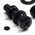 20x Black PP Pan Head Plastic Screws & Bolts M4 x 20mm, Nuts & Washers