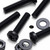 20x Black Pan Head, (PP), M4 x 20 mm, Plastic Bolts, Nuts & Washers - Screws