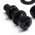 20x Black PP Pan Head Plastic Screws & Bolts M4 x 20mm, Nuts & Washers