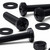 20x Black PP Pan Head Plastic Screws & Bolts M4 x 20mm, Nuts & Washers