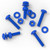 20x Blue Pan Head, (PP), M4 x 20mm, Plastic Bolts, Nuts & Washers - Screws