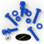 20x Blue Pan Head, (PP), M4 x 20 mm, Plastic Bolts, Nuts & Washers - Screws