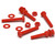 20x Red PP Pan Head Cross Plastic Screws & Bolts M3 x 20mm, Nuts & Washers