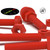20x Red PP Pan Head Cross Plastic Screws & Bolts M3 x 20mm, Nuts & Washers