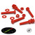 20x Red Pan Head, (PP) M3 x 20mm, Plastic Bolts, Nuts & Washers,  - Screws