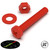 20x Red Pan Head, (PP) M3 x 20mm, Plastic Bolts, Nuts & Washers - Screws