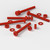 20x Red PP Pan Head Cross Plastic Screws & Bolts M6 x 60mm, Nuts & Washers