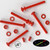 20x Red Pan Head, (PP), M6 x 60mm, Plastic Bolts, Nuts & Washers - Screws