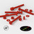 20x Red Pan Head, (PP), M6 x 60mm, Plastic Bolts, Nuts & Washers - Screws