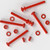 20x Red PP Pan Head Cross Plastic Screws & Bolts M6 x 60mm, Nuts & Washers