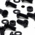 20x Black PP Pan Head Plastic Screws & Bolts M8 x 20mm, Nuts & Washers