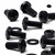 20x Black PP Pan Head Plastic Screws & Bolts M8 x 20mm, Nuts & Washers