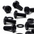 20x Black PP Pan Head Plastic Screws & Bolts M8 x 20mm, Nuts & Washers