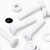 20x White PP Pan Head Plastic Screws & Bolts M4 x 20mm, Nuts & Washers