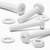 20x White PP Pan Head Plastic Screws & Bolts M4 x 20mm, Nuts & Washers