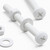 20x White Pan Head, (PP), M4 x 40 mm, Plastic Bolts, Nuts & Washers - Screws