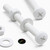 20x White PP Pan Head Plastic Screws & Bolts M4 x 40mm, Nuts & Washers